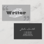 Einfaches Schreibmaschinen-Zitat markiert Visitenkarte (Vorne/Hinten)