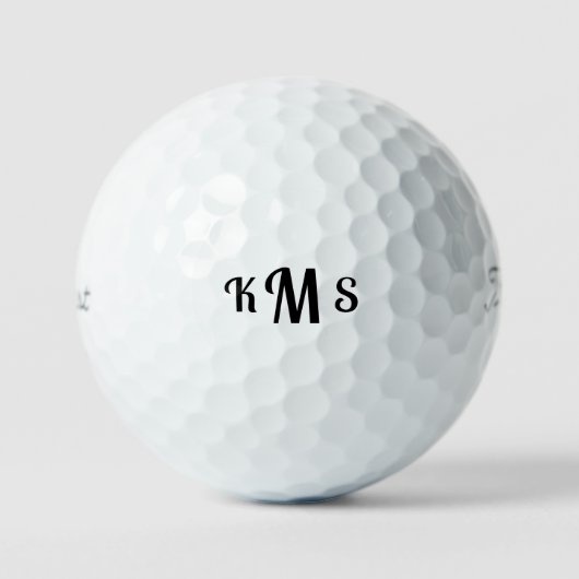 Einfaches Schriftart Monogram II Titleist Pro V1 Golfball (Vorderseite)