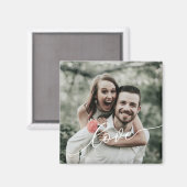 Einfaches Schriftfoto Liebe Magnet (Vorderseite/Rückseite)