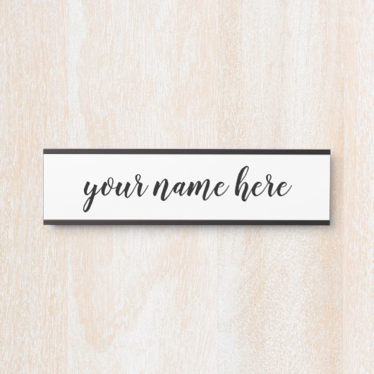 einfaches Schriftzeichen Türschild (Vorderseite )