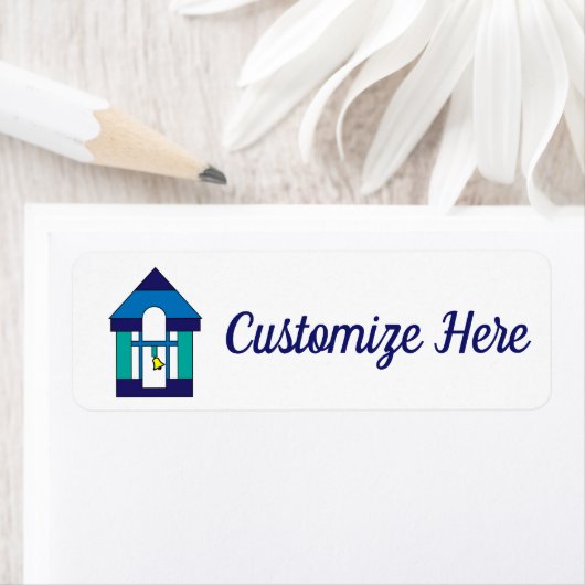 Einfaches Schulhaus oder Church Bell Tower Labels (Insitu)