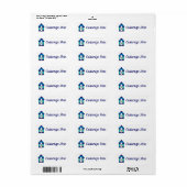 Einfaches Schulhaus oder Church Bell Tower Labels (Vorne)