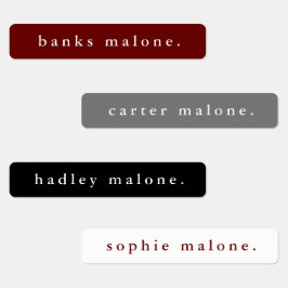 Einfaches Schulteam färbt wasserdichten Namen Etiketten