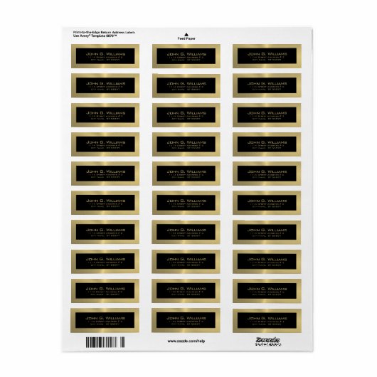 Einfaches Schwarz auf Gold (Vorne)