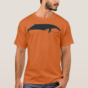 Einfaches Schwarz auf weißem Wal 3 T-Shirt