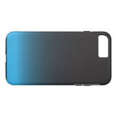 Einfaches Schwarz-Blau-Muster Case-Mate iPhone Hülle (Rückseite (Horizontal))
