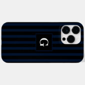 Einfaches Schwarz-Dunkel-Streifen-Single Case-Mate iPhone Hülle (Rückseite (Horizontal))