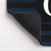 Einfaches Schwarz-Dunkel-Streifen-Single Mousepad (Ecke)