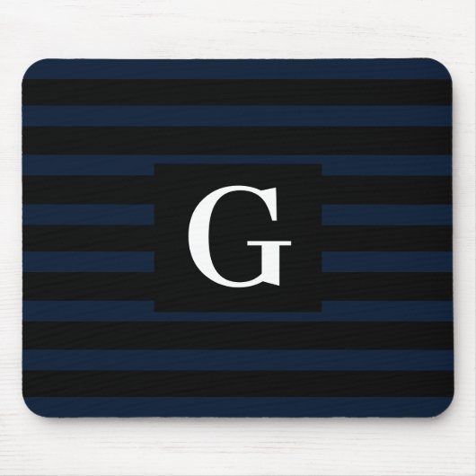 Einfaches Schwarz-Dunkel-Streifen-Single Mousepad (Vorne)