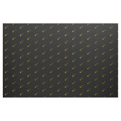 Einfaches Schwarz-Gelb-Drehsternmuster Stoff (Yard (91,4 cm))