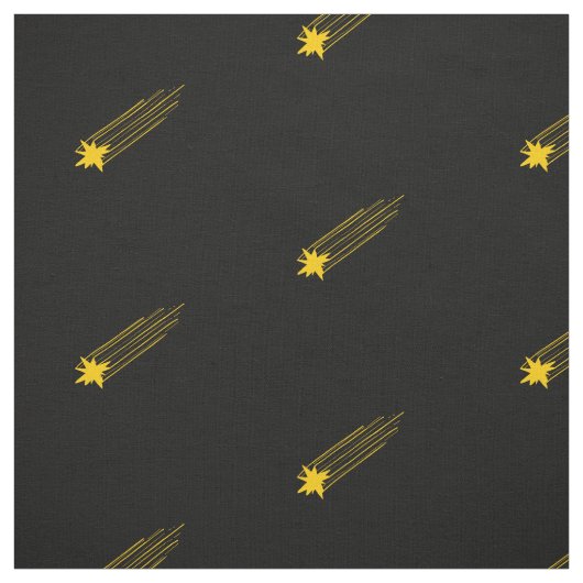 Einfaches Schwarz-Gelb-Drehsternmuster Stoff (Muster)