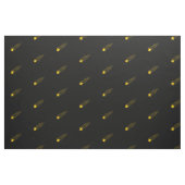 Einfaches Schwarz-Gelb-Drehsternmuster Stoff (Fat Quarter (45,7 x 55,9 cm))