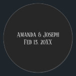 Einfaches Schwarz-Grau-Design - Circle Sticker<br><div class="desc">Mid Mod Design - Quadrat-Aufkleber</div>