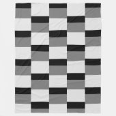 Einfaches Schwarz-Grau-Muster Fleecedecke (Vorderseite)