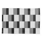 Einfaches Schwarz-Grau-Muster Kissenbezug (Rückseite)