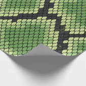 einfaches Schwarz-Grün-Schlangen-Muster Geschenkpapier (Ecke)