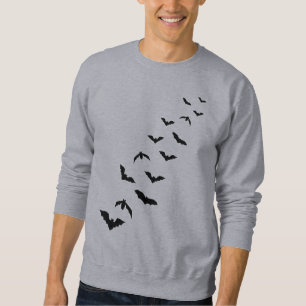 Einfaches Schwarz-Halloween-Bat-Silhouette-Design Sweatshirt
