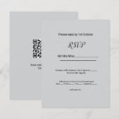 einfaches Schwarz hinzufügen Ihren Namen Text edit RSVP Karte (Vorne/Hinten)