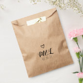 Einfaches Schwarz-Hochzeitslogo für das Herz Geschenktütchen (Versiegelt)