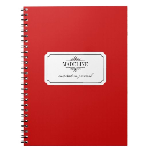 Einfaches Schwarz-Inspirationsjournal Notizblock (Vorderseite)