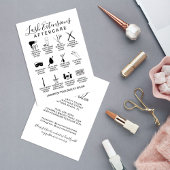 Einfaches Schwarz-Lash-Extensions Aftercare-Symbol Visitenkarte