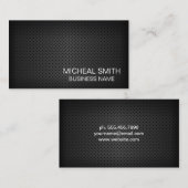 Einfaches Schwarz Perforated Mesh Visitenkarte (Vorne/Hinten)
