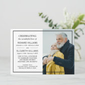 Einfaches Schwarz-Rahmen-Foto Einladung (Stehend Vorderseite)