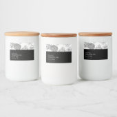 Einfaches Schwarz-Weiß-Ananas-Konfitüre Lebensmitteletikett (Flaschen)