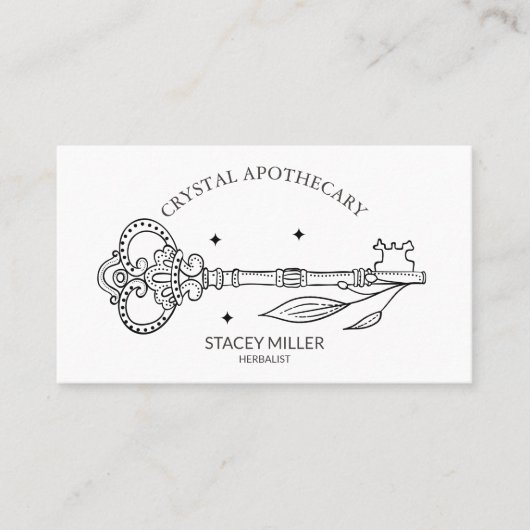 Einfaches Schwarz-Weiß-Apothekengeschäft Visitenkarte (Vorderseite)