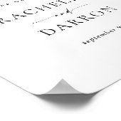 Einfaches Schwarz & Weiß-Begrüßungszeichen Poster (Ecke)