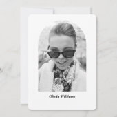 Einfaches Schwarz-Weiß-Brautparty-Hochzeitsstil-FO Einladung (Rückseite)