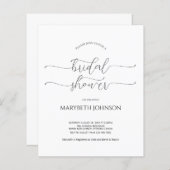 Einfaches Schwarz-Weiß-Brautparty mit minimalem Sk (Vorne/Hinten)