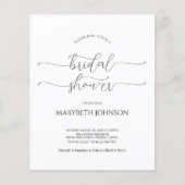 Einfaches Schwarz-Weiß-Brautparty mit minimalem Sk (Vorderseite)