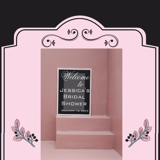 Einfaches Schwarz-Weiß-Brautparty-Poster Poster