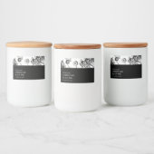 Einfaches Schwarz-Weiß-Creme-Label Lebensmitteletikett (Flaschen)