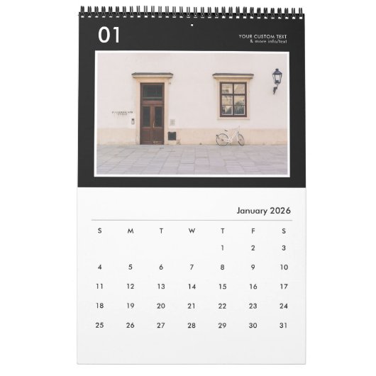 Einfaches Schwarz-Weiß-Foto 2023 Kalender (Jan 2026)