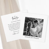 Einfaches Schwarz-Weiß-Foto Dankeschön Karte