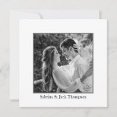 Einfaches Schwarz-Weiß-Foto Dankeschön Karte (Vorderseite)