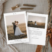 Einfaches Schwarz-Weiß-Foto Dankeskarte