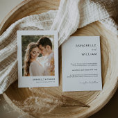 Einfaches Schwarz-Weiß-Foto für Minimalistische Ho Einladung