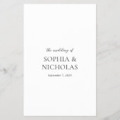 Einfaches Schwarz-Weiß-Foto-Menü Flyer (Hinten)