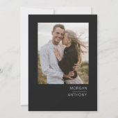 Einfaches Schwarz-Weiß-Foto Save the Date (Rückseite)