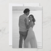 Einfaches Schwarz-Weiß-Foto Save the Date (Rückseite)