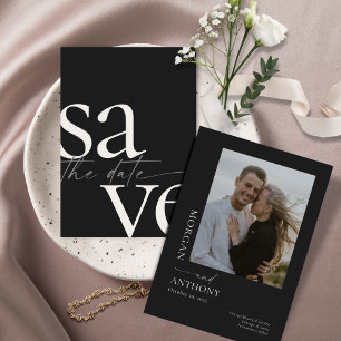 Einfaches Schwarz‑Weiß‑Foto Save The Date