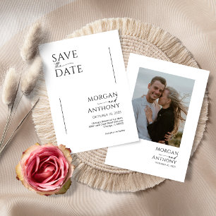 Einfaches Schwarz-Weiß-Foto Save the Date