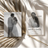 Einfaches Schwarz-Weiß-Foto Save the Date