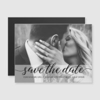 Einfaches Schwarz-Weiß-Foto Save the Date Hochzeit