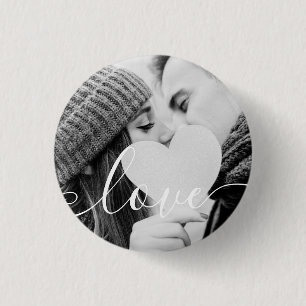 Einfaches Schwarz-Weiß-Foto-Script für Paare Button