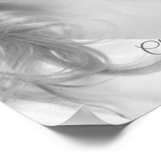 Einfaches Schwarz-Weiß-Foto, um sich an die Liebst Poster (Ecke)