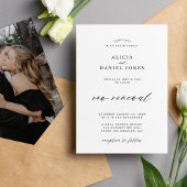 Einfaches Schwarz-Weiß-Foto-Versprechen Einladung